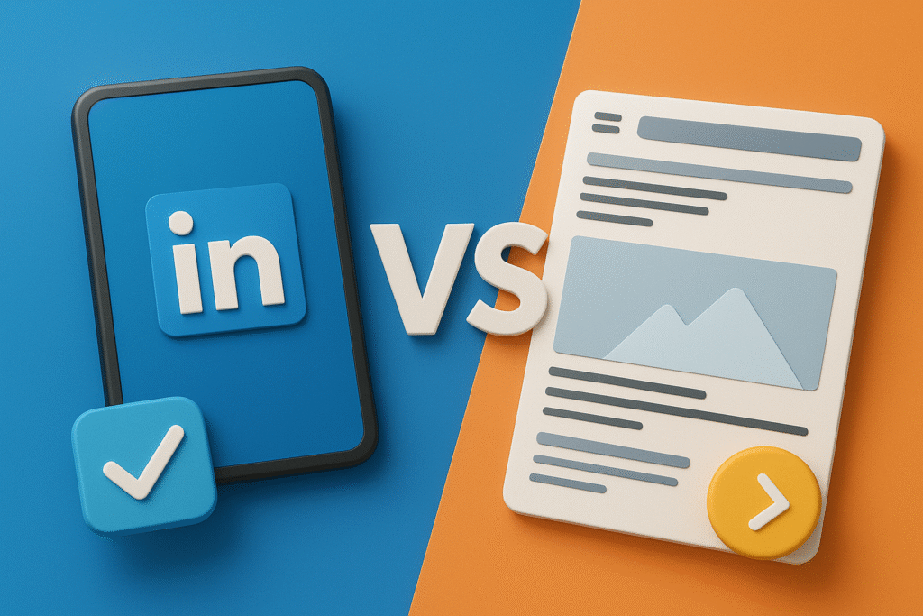 LinkedIn Articles vs Website Blogs