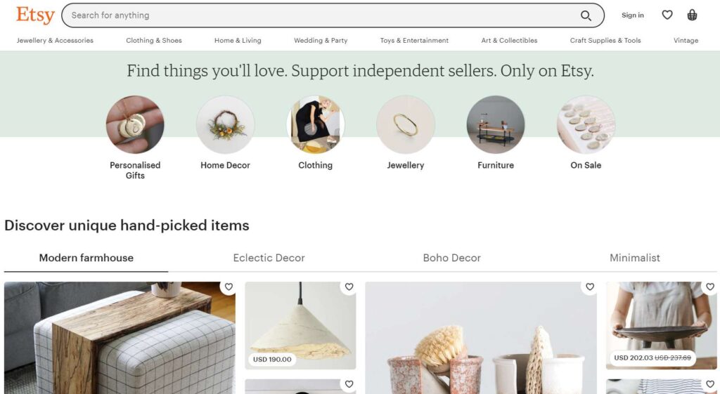 etsy platform